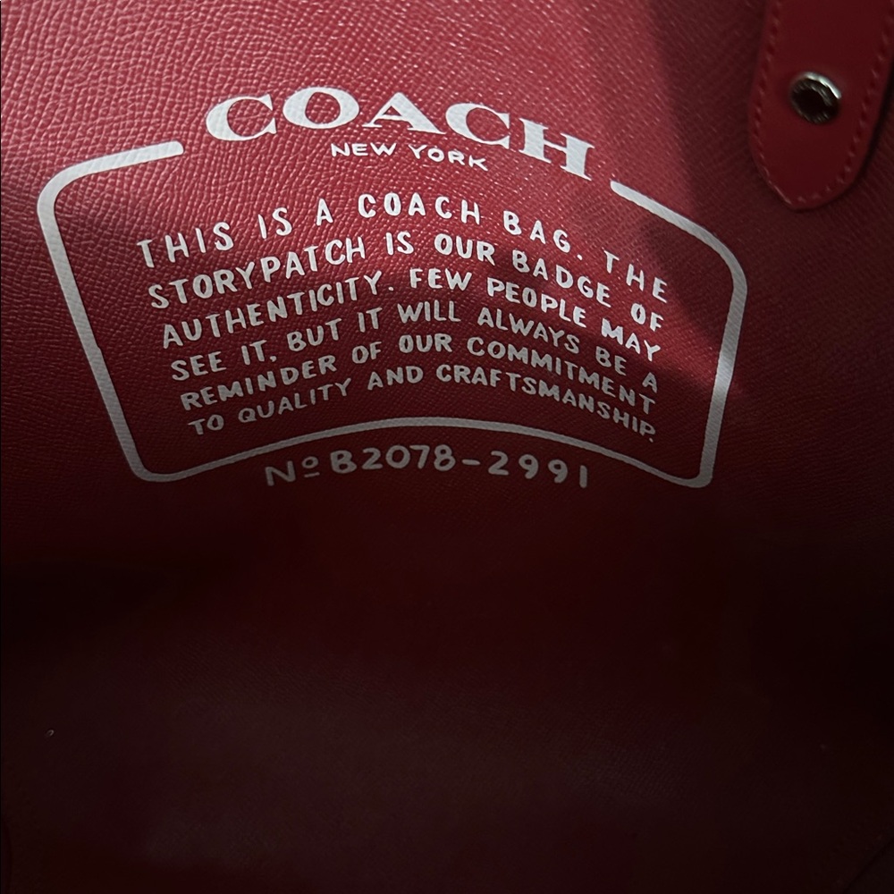 Coach Cream Tote with Lady Bug  Charm - Picture 6 of 6